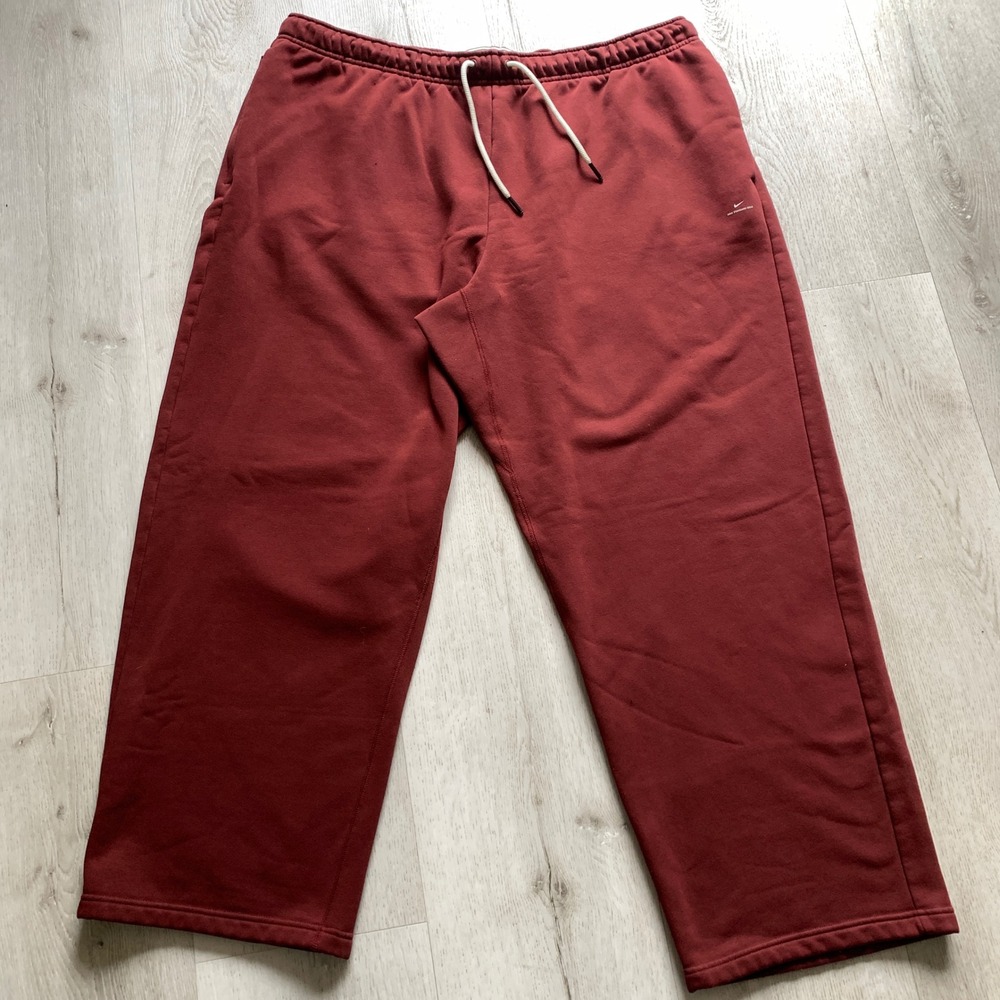 NWOT‎ Nike Men's XXL Red Therma-FIT Fleece Open Hem Sweatpants